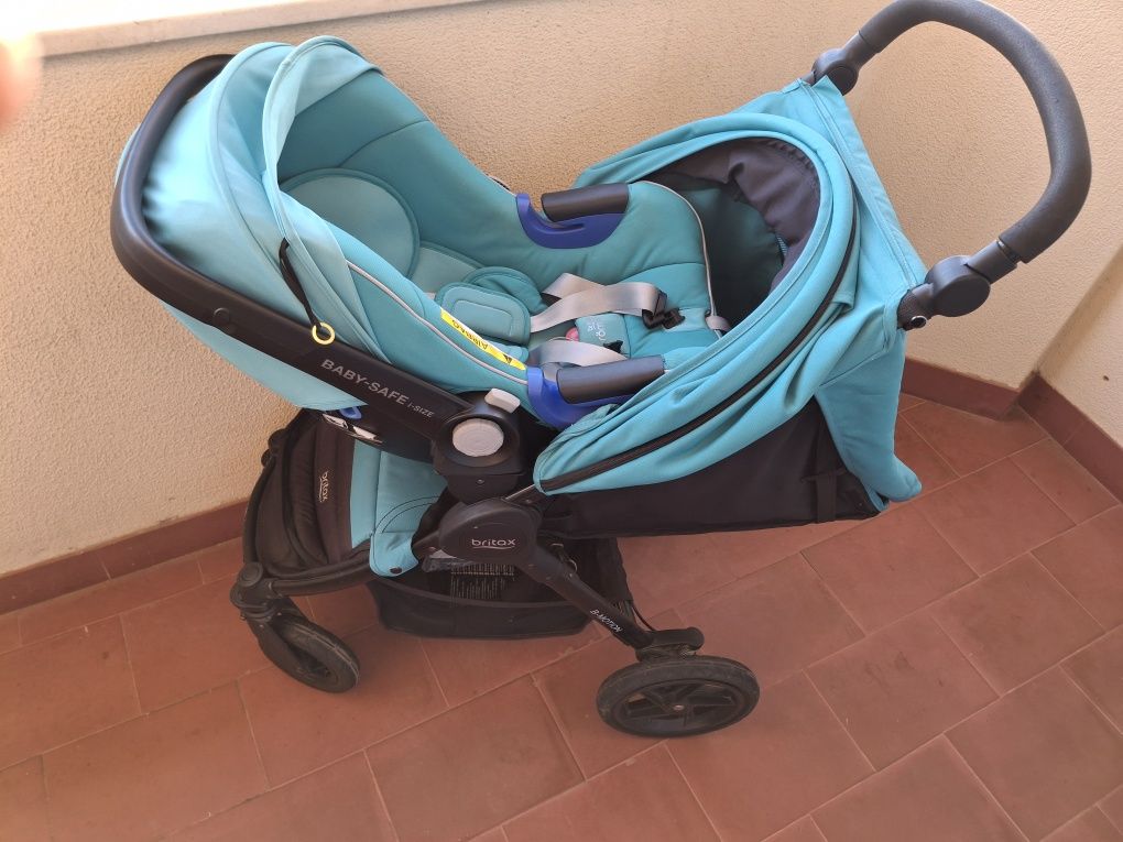 Cadeira Auto Ovo (base isofix) + Carrinho passeio Britax Romer