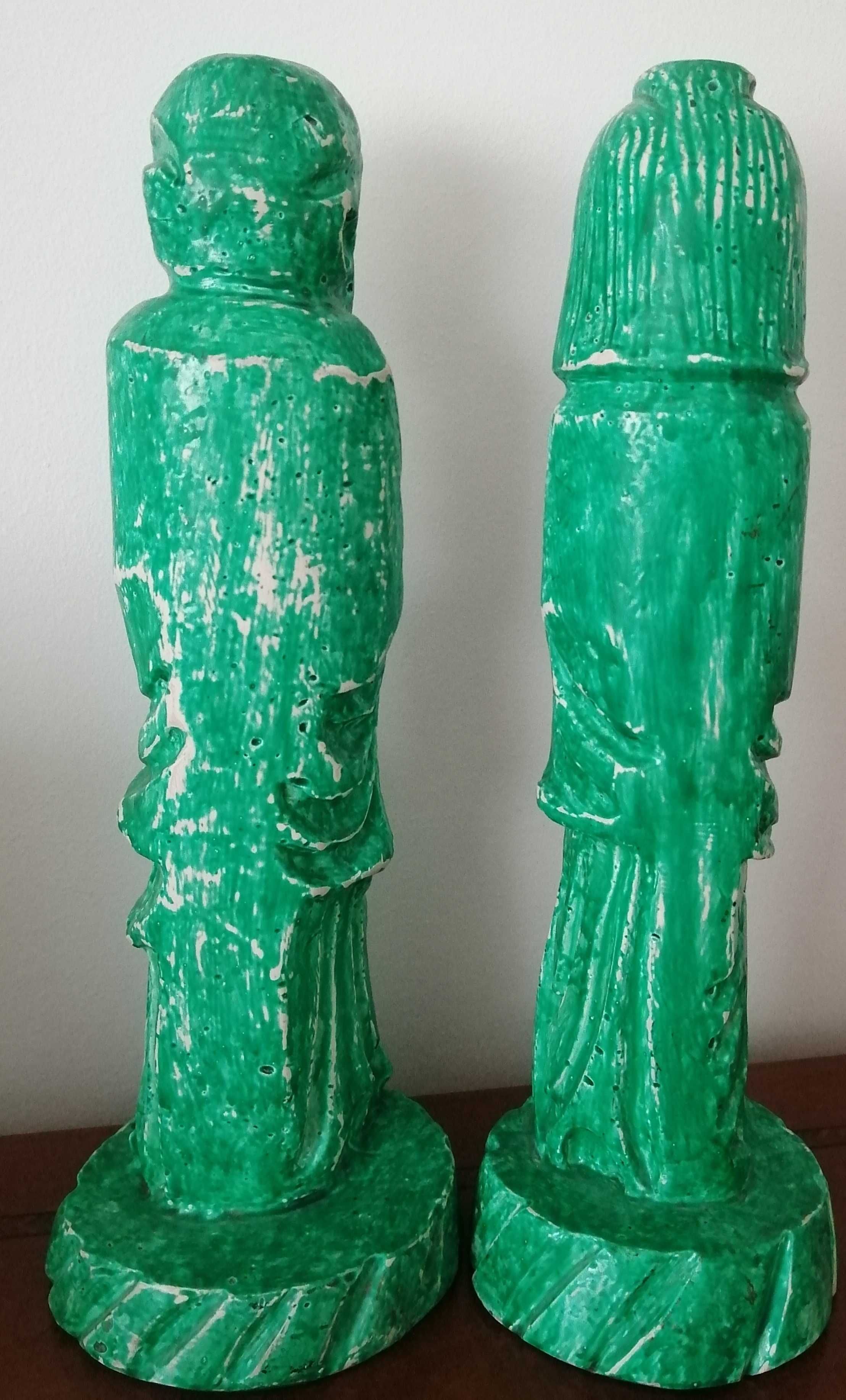 Estatuetas orientais casal em pedra