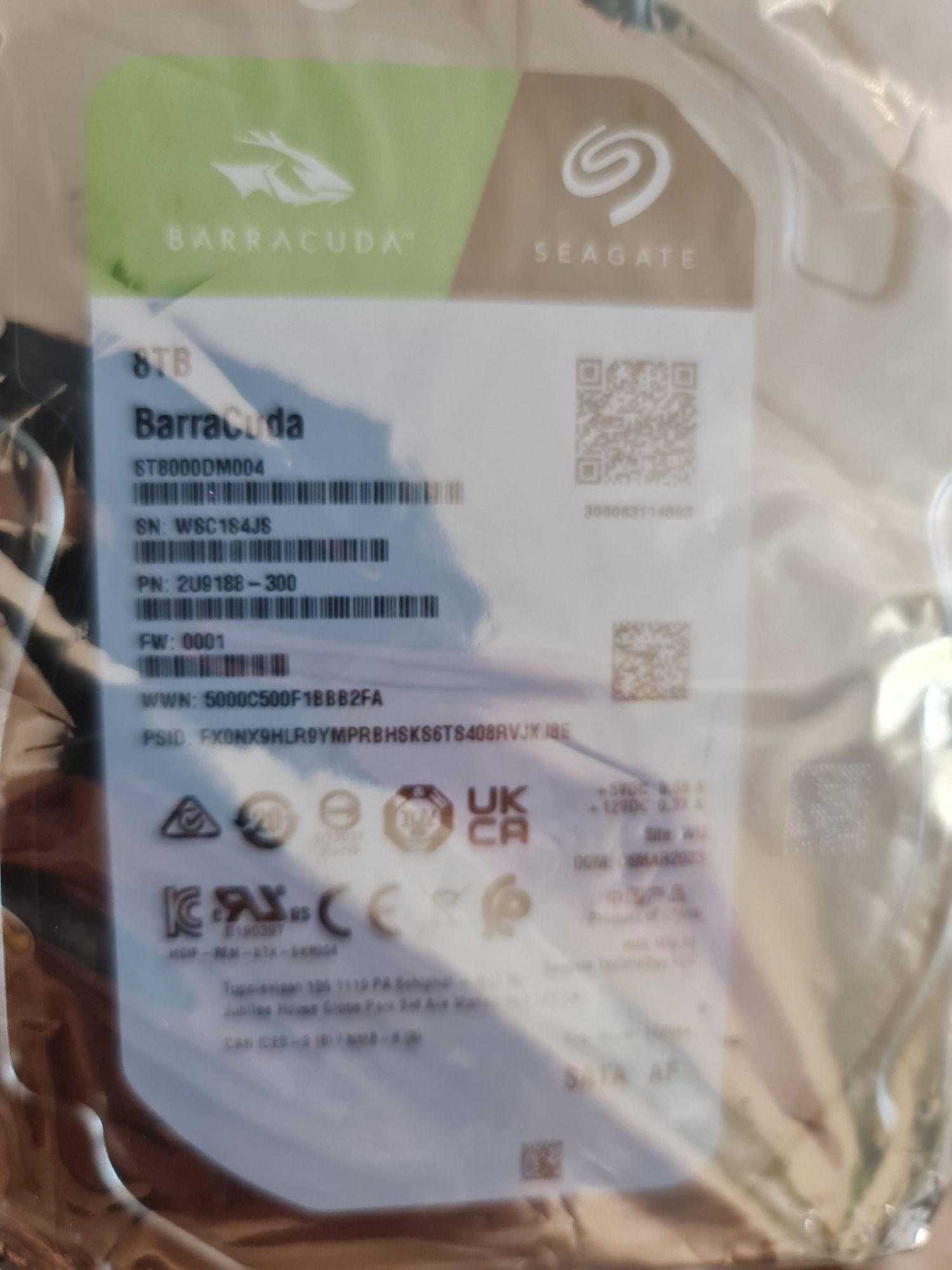 Seagate barracuda 8 tb новый