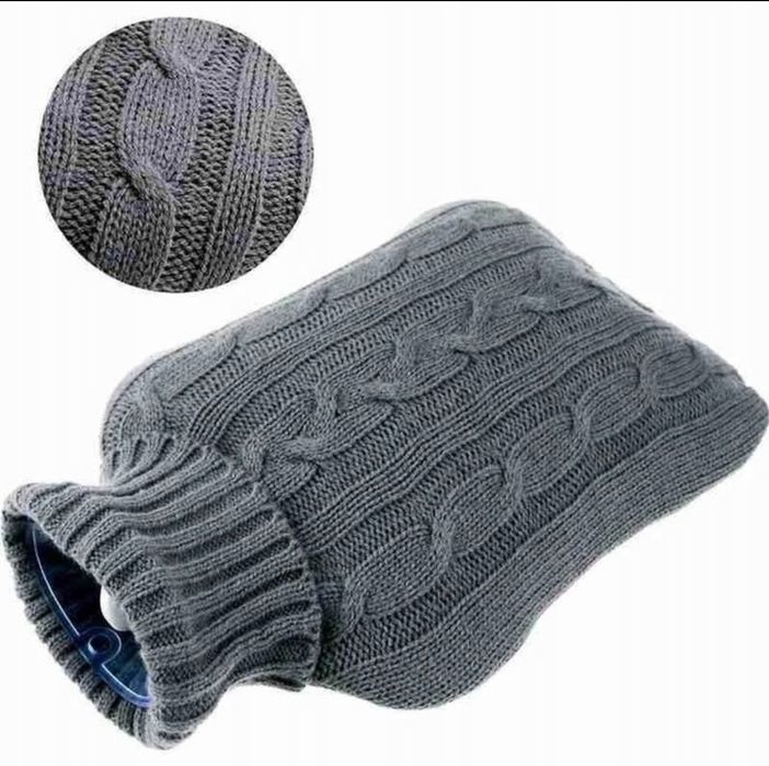 Termofor 2L w miękkim pokrowcu – gumowy, solidny, długo trzyma ciepło