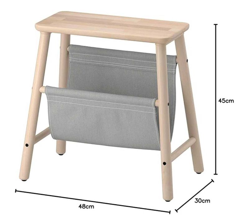 Banco VILTO ikea, porta-revistas, storage stool