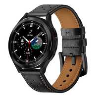 Tech-protect Leather Samsung Galaxy Watch 4 / 5 / 5 Pro / 6 Black