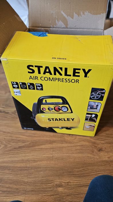 STANLEY kompresor bezolejowy, sprężarka,  6L 8 BAR