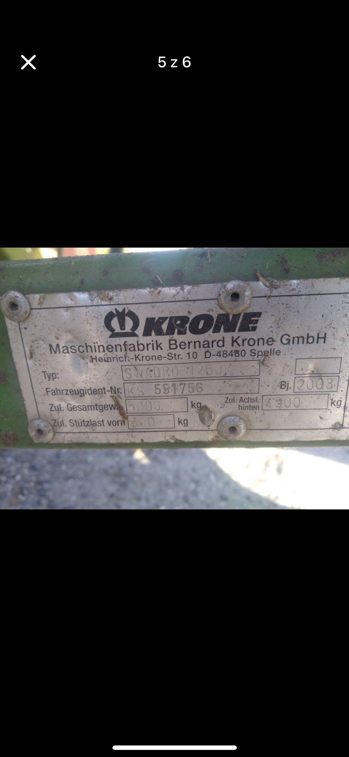 Zgrabiarka Krone 1250