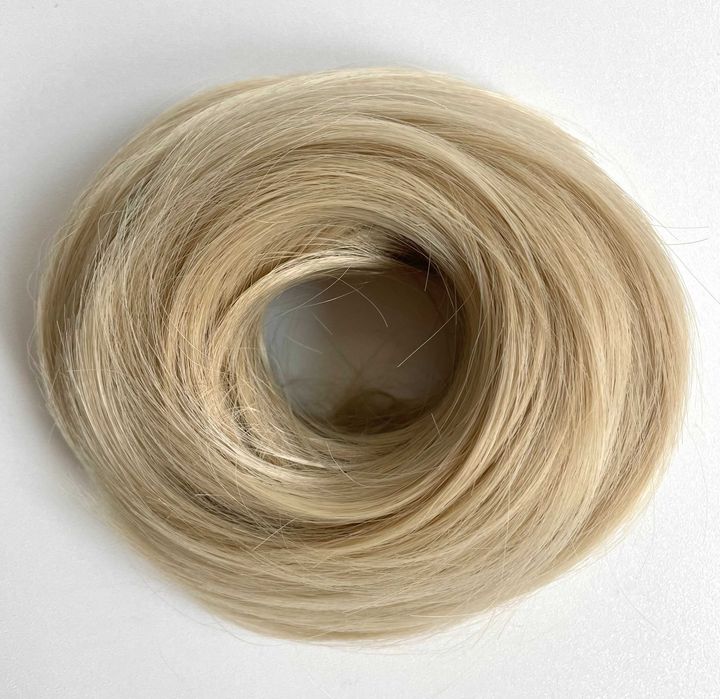 DOCZEPIANY KOK NA GUMCE doczepiane włosy 16/613  Popielaty/jasny blond