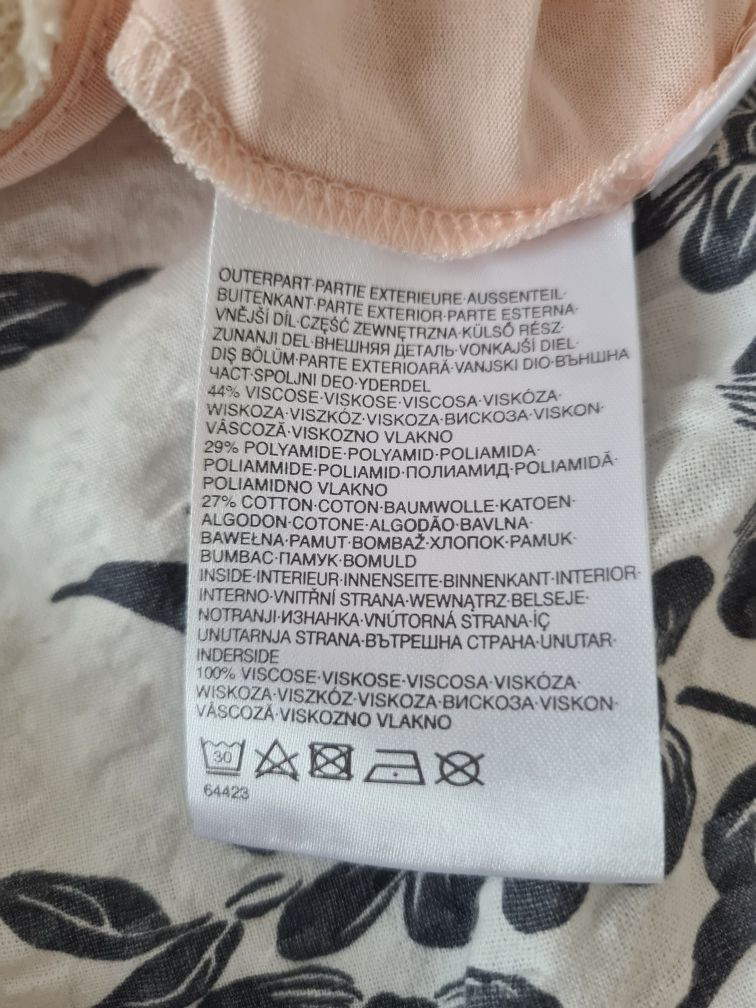 T-shirt bluzka koszulka koronkowa z koronką C&A