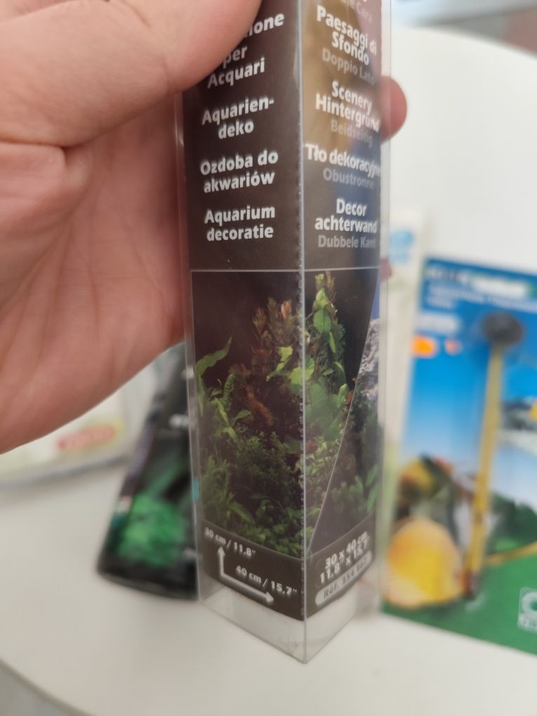 Zestaw akwarystyczny. Green algae stopowe + siatka + czyścik + tło
