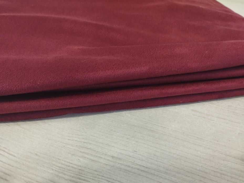 Відріз тканини замша бордо двостороння