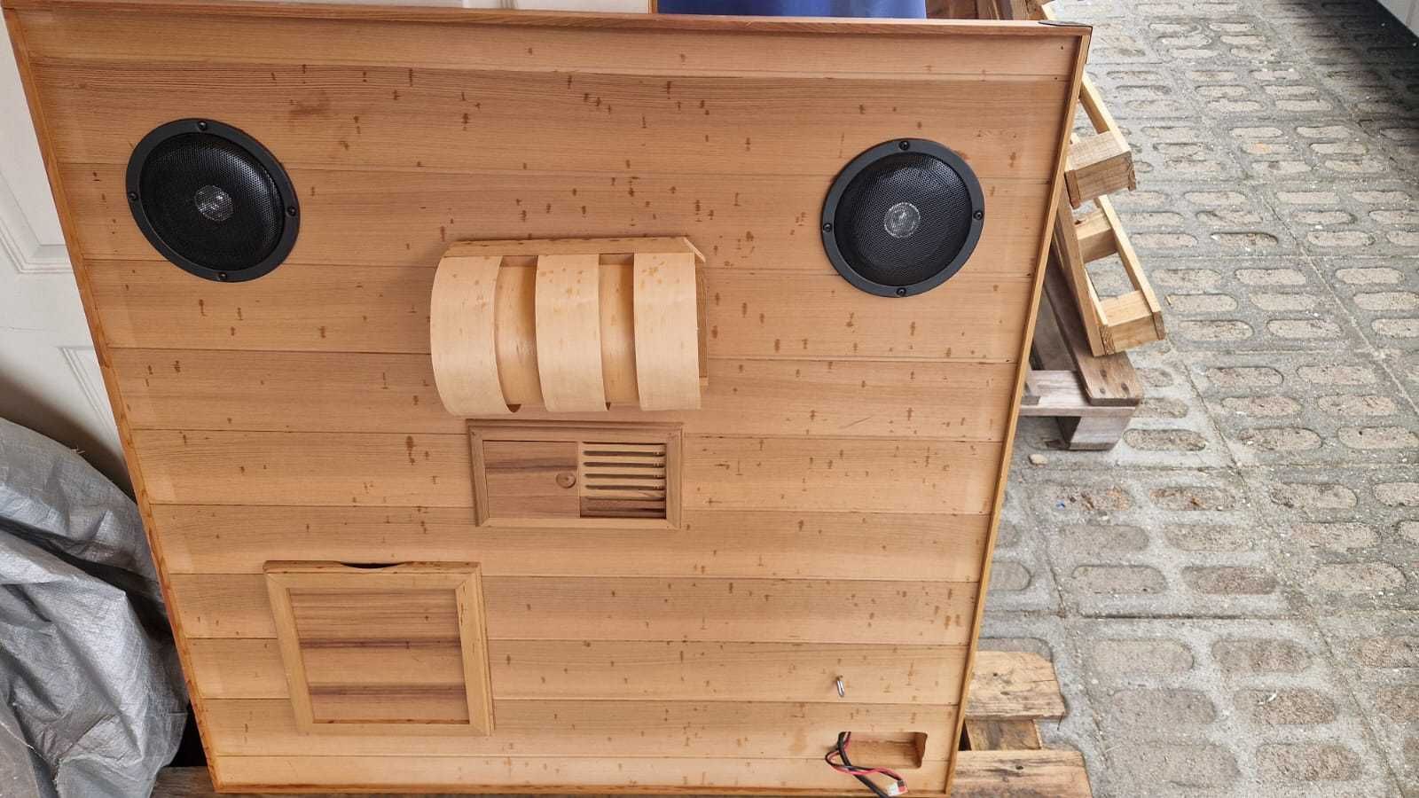 sauna INFRARED na podczerwień 2os RADIO oświetlenie nowoczesna kabina