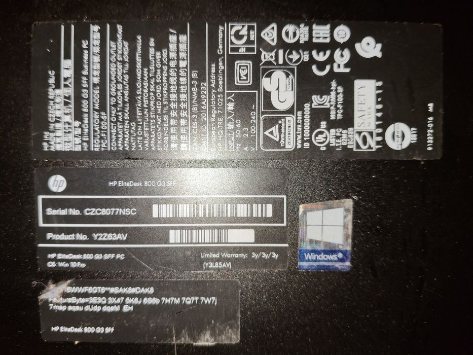 HP EliteDesk Slim 800 G3 I5-7500 8GB 50GB WIN10