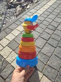 Wieża sorter układanka koła edukacyjna kolory kaczorek
