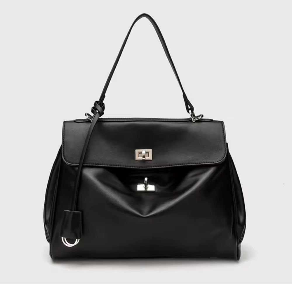 Rodeo bag кожаная сумка в стиле balenciaga, черная, сумка баленсиага