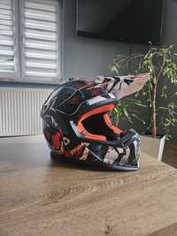 Kask na crossa LS2 MX 437 Fast Beast Black White Matt