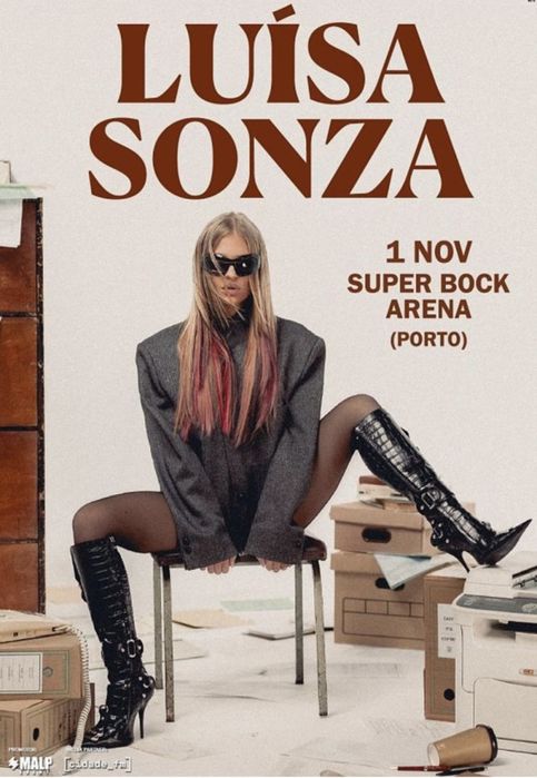 Bilhete para Luisa Sonza, dia 1 de novembro no porto, golden circle
