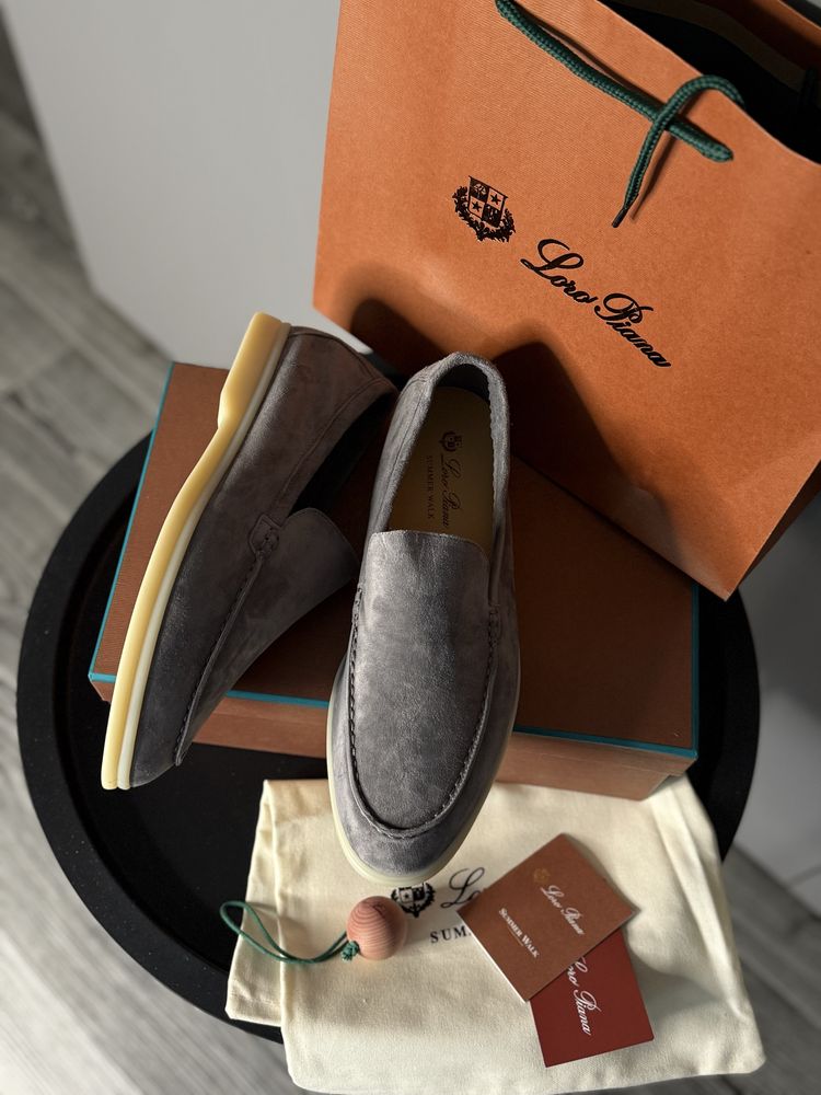Лофери чоловічі лоро піана loro piana lp сірі лофери чоловічі 41