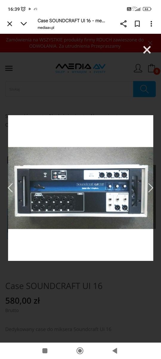 Case skrzynia mixer Soundcraft Ui16