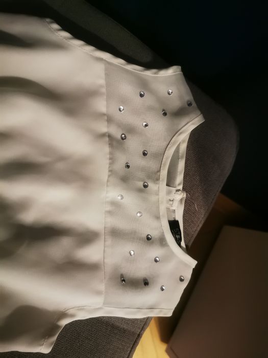 Sukienka 104 Biała Dłuższy Tył