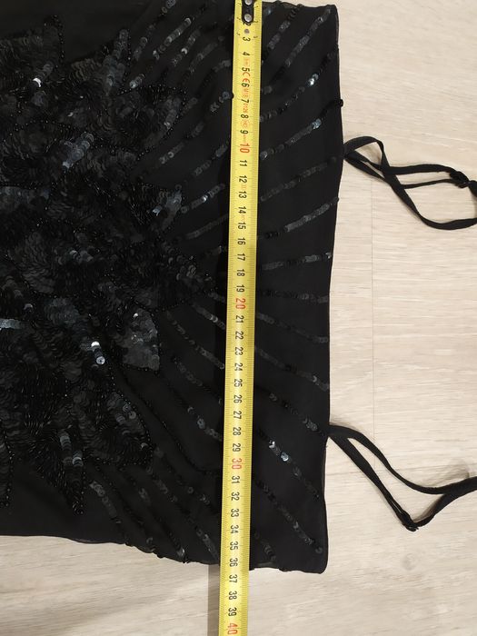 Sukienka cekiny czerń XS xxs