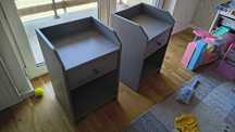 IKEA Hauga stolik nocny szary 2 sztuki.