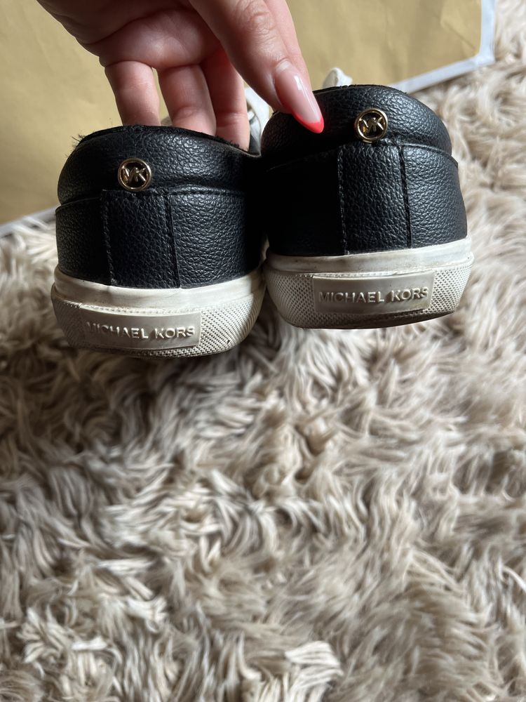 Michael Kors tenisówki trampki sneakersy r 37 czarne rubber sole złote