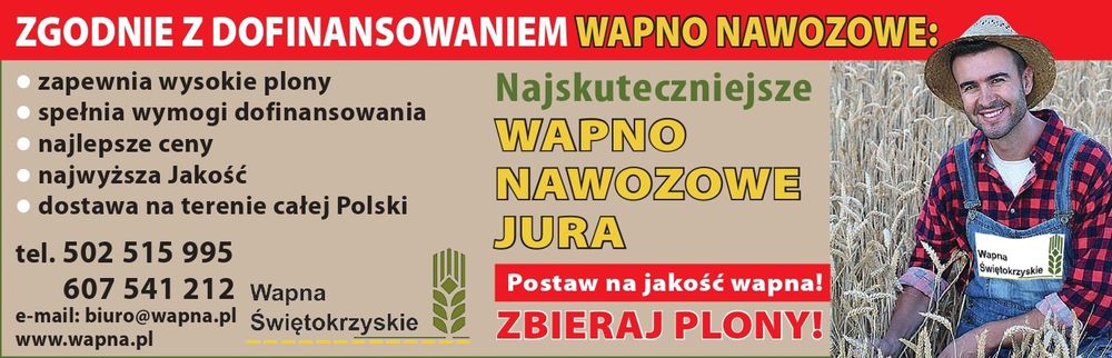 Wapno nawozowe Węglanowe, Magnezowe, Kreda, Tlenkowe -Hurtowe Ceny!