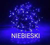 Lampki choinkowe 300 LED niebieskie niebieski choinka ciepły zimny