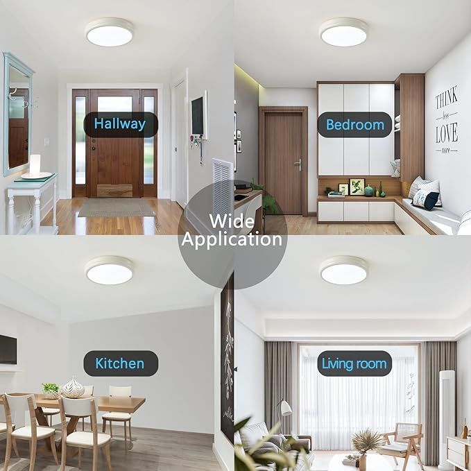 HvKvHvY Okrągła lampa sufitowa LED 24W 30 cm 24W 3 barwy