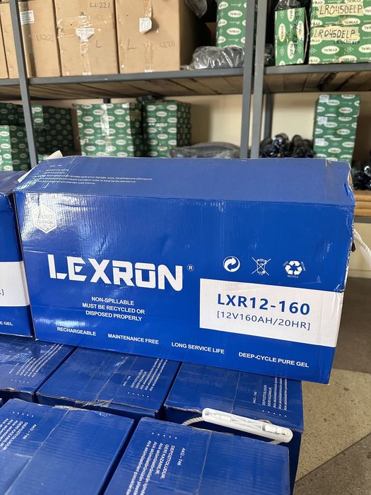 Акамулятор гелевий Lexron 12 V 160 та 210 Ah