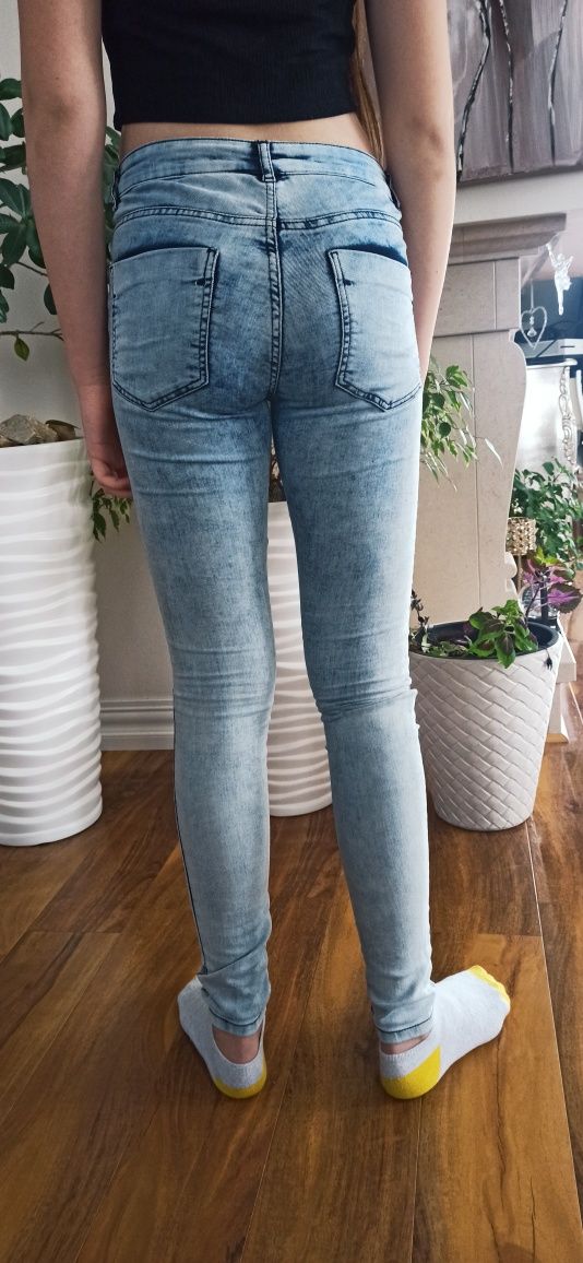 Sg Jeansy 164 dżinsy 164 dziewczęce dla nastolatki rurki spodnie jeans