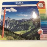 Kredki ołówkowe trójkątne Lyra Osiris 24 kolory metalowe opakowanie
