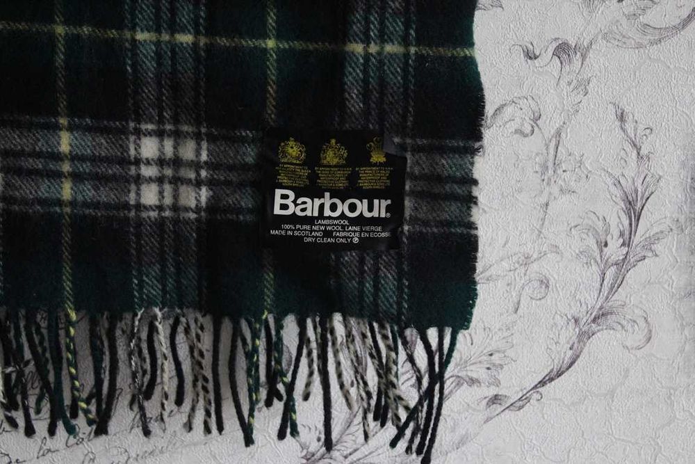 Шарф шерстяний Barbour Оригінал Made in Scotland