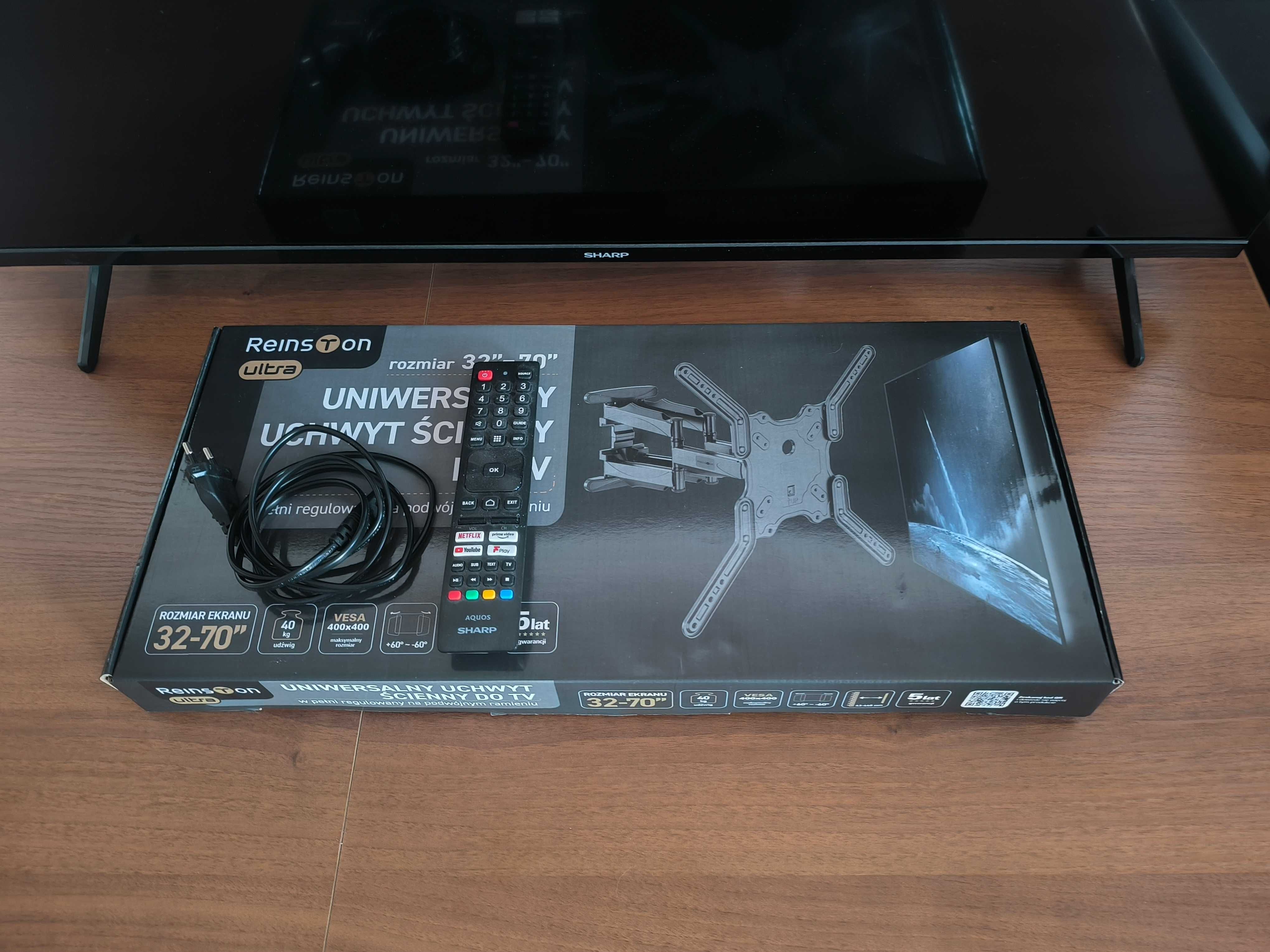 Sharp 40FH2EA 40" LED Full HD Android TV + Uchwyt ścienny (nowy)