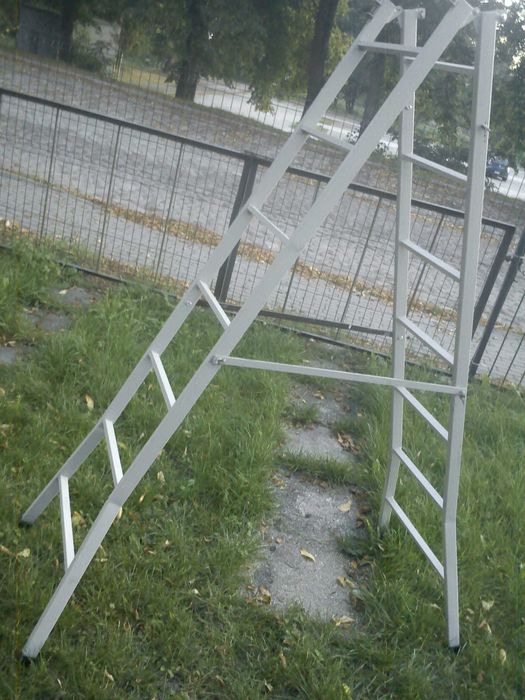 drabina 4 m 2x2m stalowa mocna profesjonalna 180 kg niemiecka