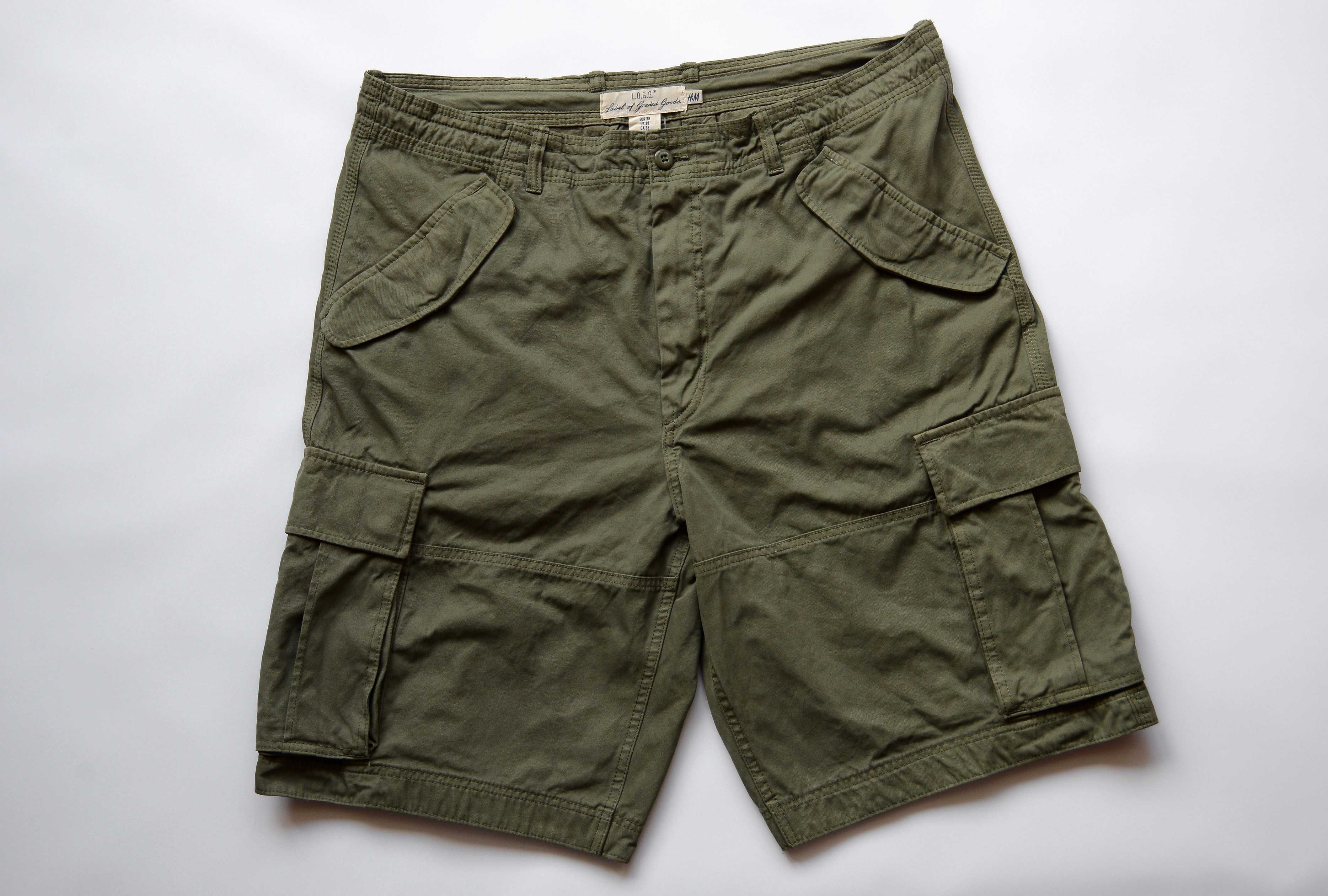 Милитари карго шорты H&M L.o.g.g М65 Olive 38р XL. helikon brandit tnf