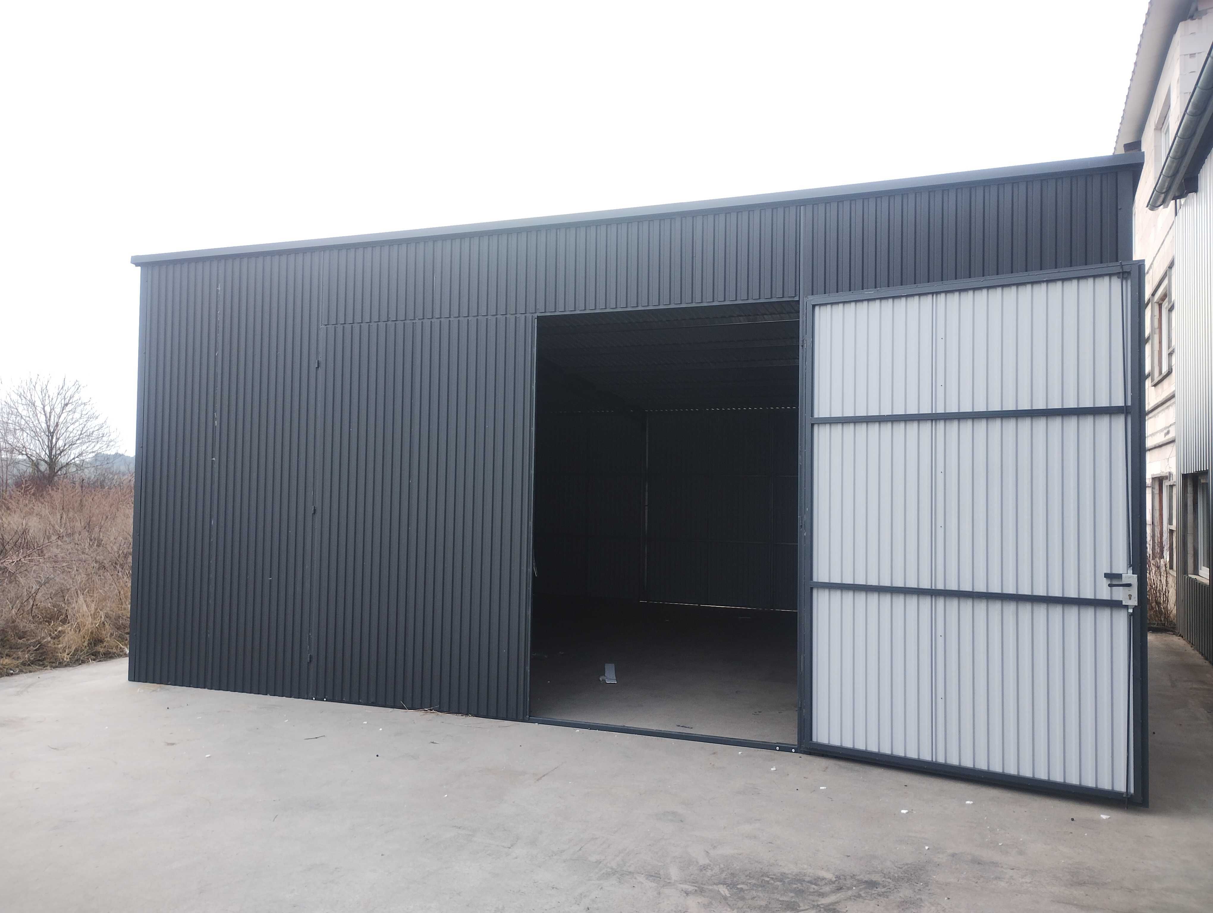 Garaż blaszany. Schowek. 4x6  Konstrukcja ocynkowana. 1 gat. Producent