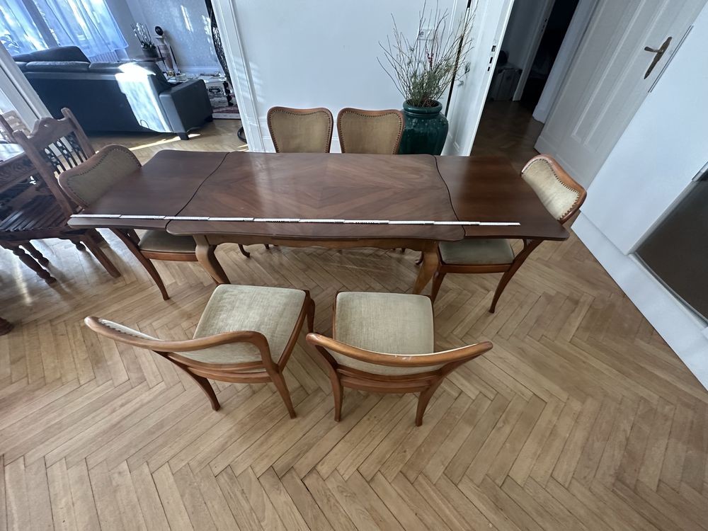 Komplet stol i 6 krzesel