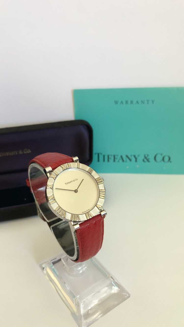 Tiffany & Co., model: Atlas, srebro 925, Full Set, ekskluzywny zegarek