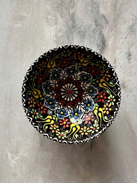 Miseczka ceramiczna (czarna) z tureckim wzorem