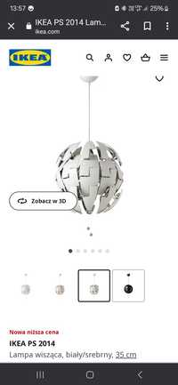 Lampa wisząca IKEA PS2014 biały/srebrny 35cm