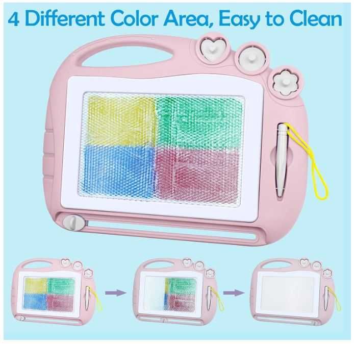 Tablica magnetyczna dla dzieci do malowania kolor różowy