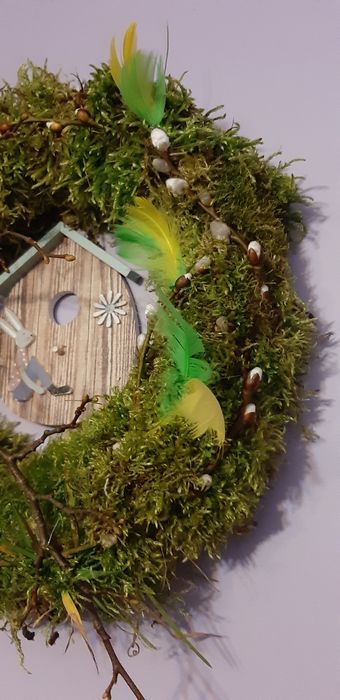 Wianek naturalny wiosenny wielkanocny