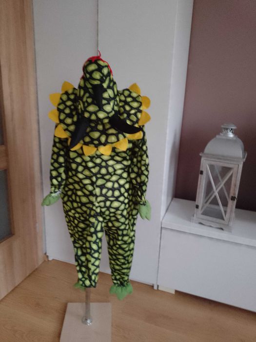 NOWY strój karnawałowy DINOZAURA SMOKA TRICERATOPSA bal 110/116 529