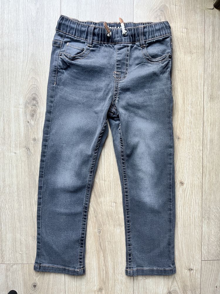 Spodnie jeansy dla chłopca szare regular cool club smyk 122