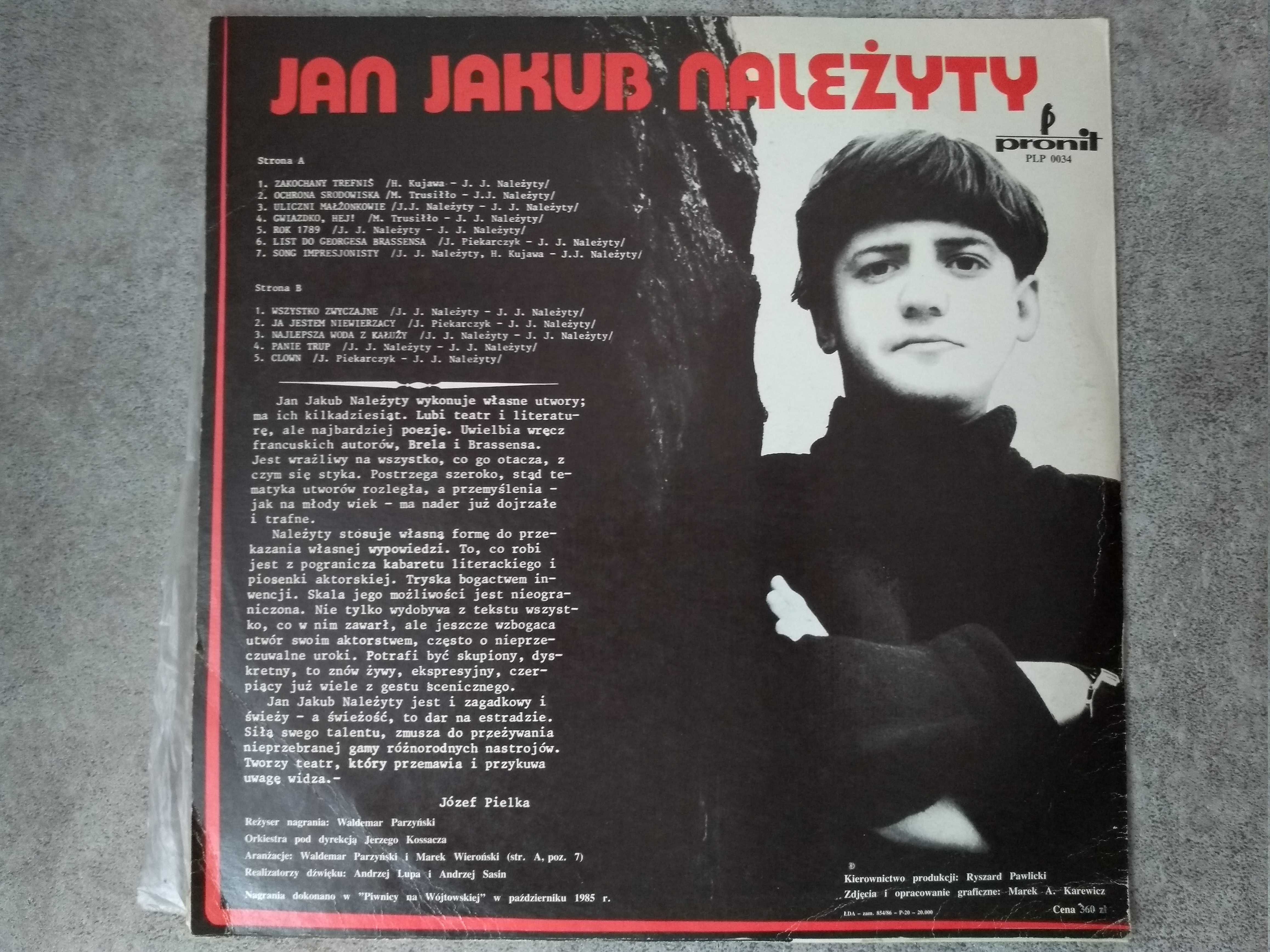 Jan Jakub Należyty - Recital - LP - płyta gramofonowa, winyl - 1986