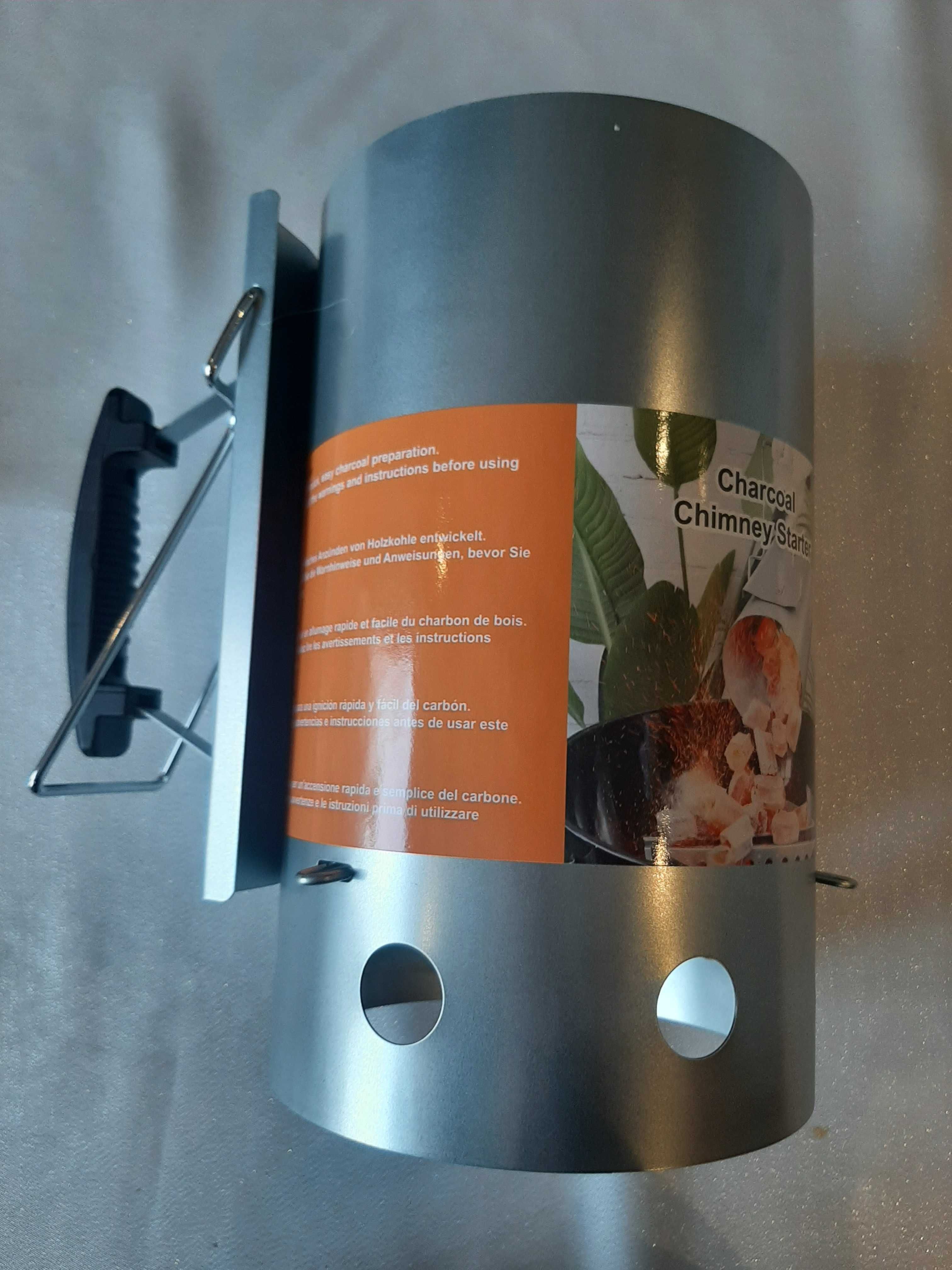 kominek XL do rozpalania węgla drzewnego z podwójnym uchwytem