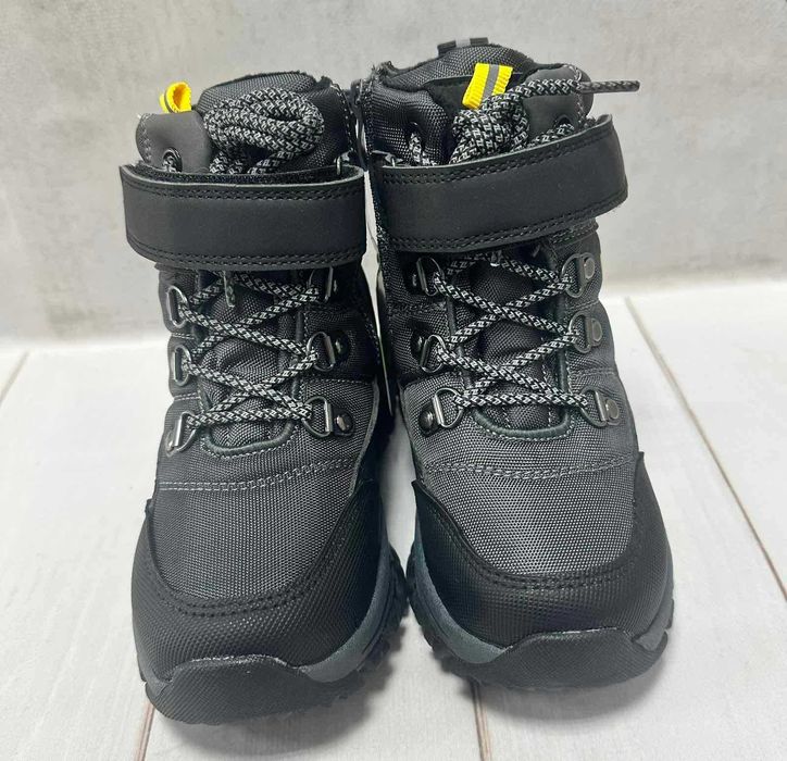 Зимові дитячі чоботи водовідштовхуючі  для хлопчика сірі 27-31