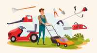 Prace ogrodowe-koszenie trawników, czyszczenie rynien itd.