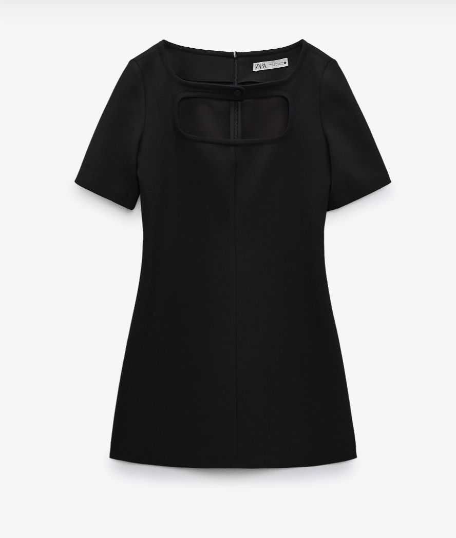 Сукня міні чорна з вирізом Zara