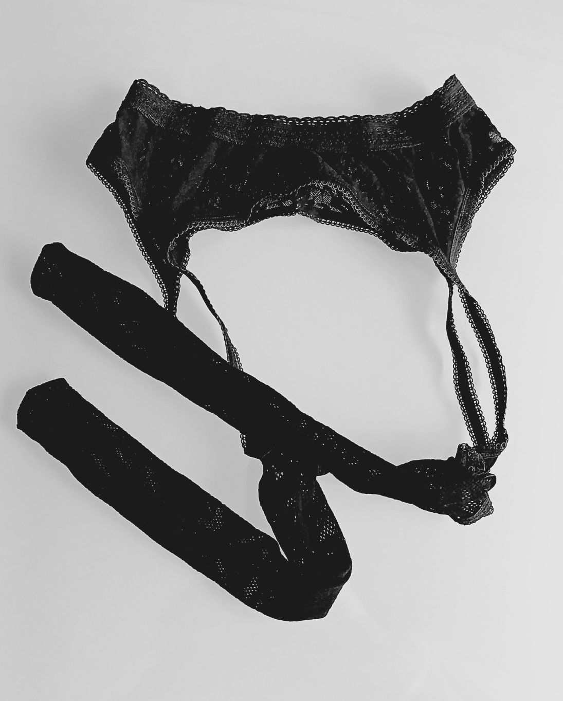 Collants Meias em Rede efeito Liga renda floral