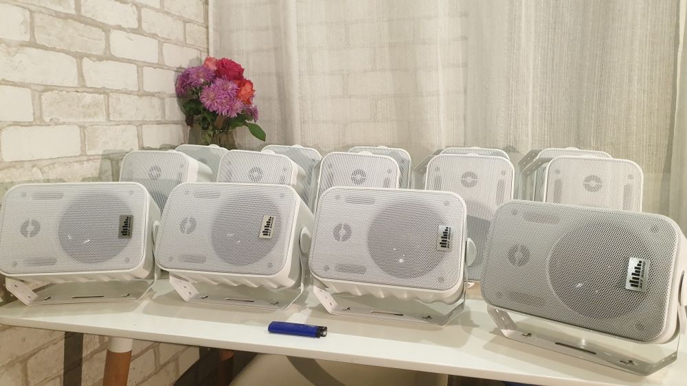 12 штук. Фоновая акустика, подвесные колонки, мониторы. 30w.